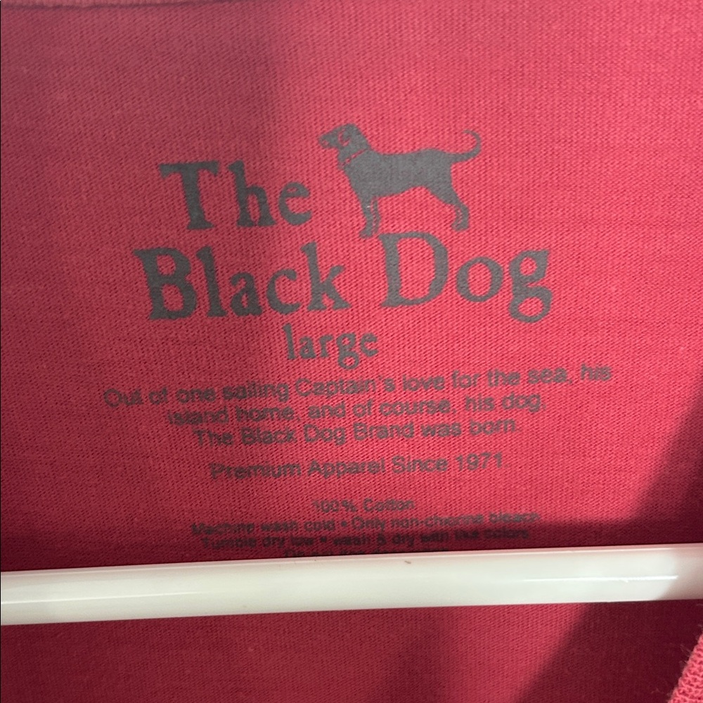 The Black Dog Cranberry Short Sleeve Logo Tee Large - Picture 3 of 4